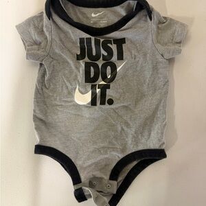 Nike Infant Gray and Black Onesie